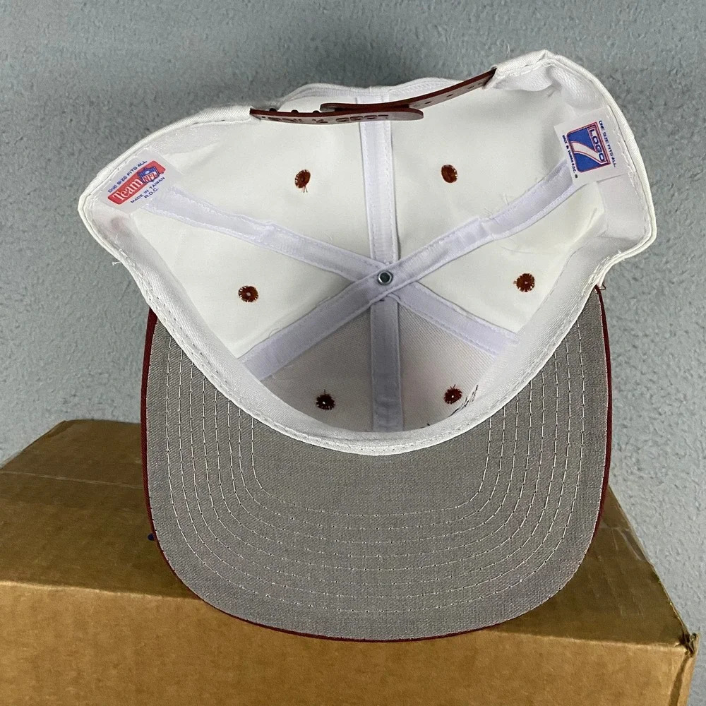 Vintage Logo 7 Super Bowl XXX Snapback Hat NFL White Maroon 1996 NWT Deadstock